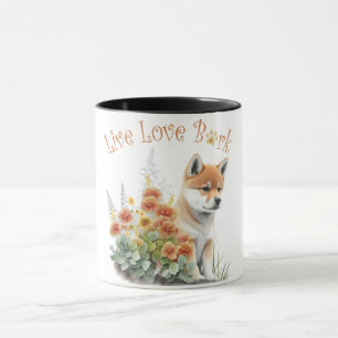 Mug Shiba Inu Chien Maman Florale