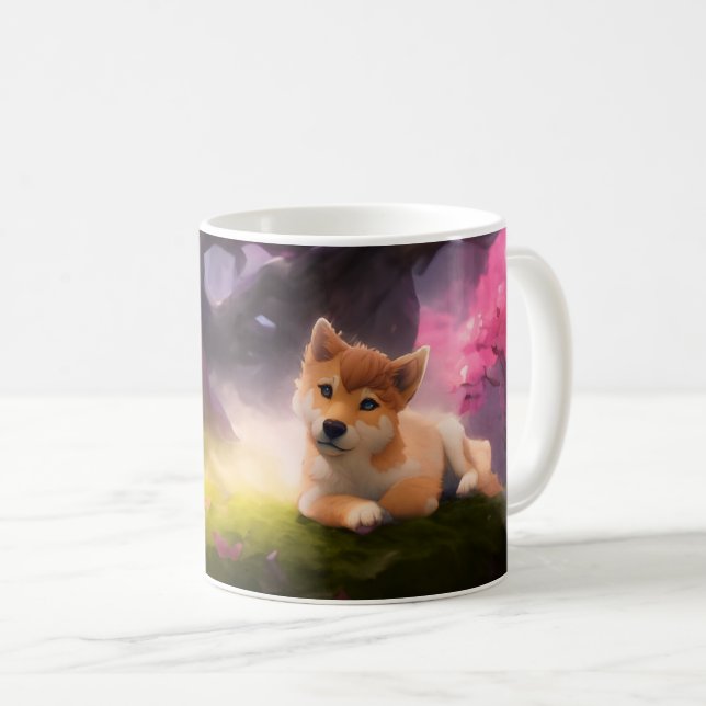 Mug Shiba Inu Imaginaire Anime (Devant droit)