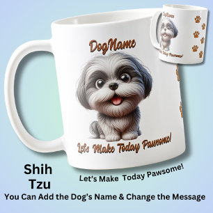 Mug Shih Tzu - Ajouter le nom du chien, modifier le te
