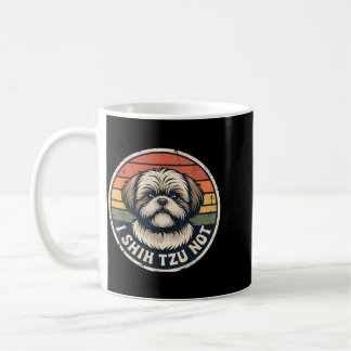 Mug Shih Tzu Pas Drôle Humour Chien Rétro Coucher de S