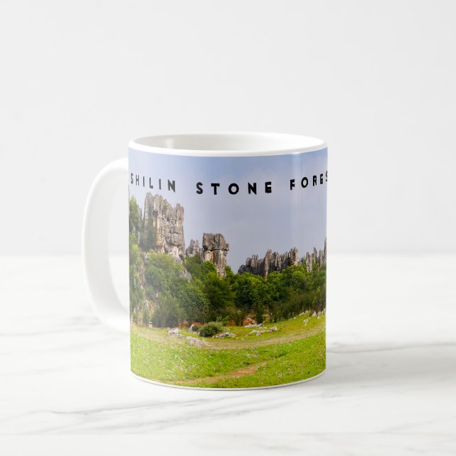 Mug Shilin pinnacles Forêt de pierre - Yunnan, Chine,  (Devant gauche)