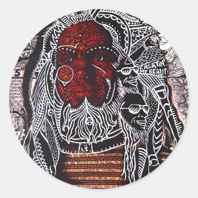 Mug shot  classic round sticker (Front)