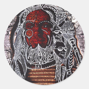 Mug shot classic round sticker