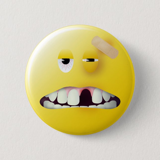 Mug Shot Face 2 Inch Round Button (Front)