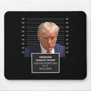 Mug Shot President Donald J Trump Mugshot 2023 Fun Mouse Pad