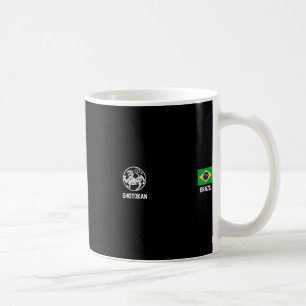 Mug Shotokan Brésil Karate Drapeau Brésilien Dojo Tige