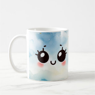 Mug Shy Smile Aquarelle Emogi