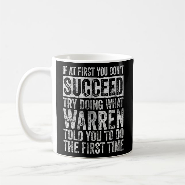 Mug Si, au début, vous n'avez pas réussi Essayez de fa (Gauche)