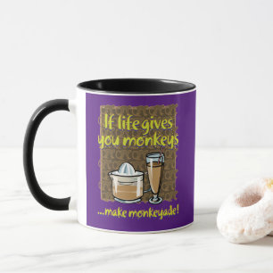 Mug Si la vie vous donne des singes Violet BG