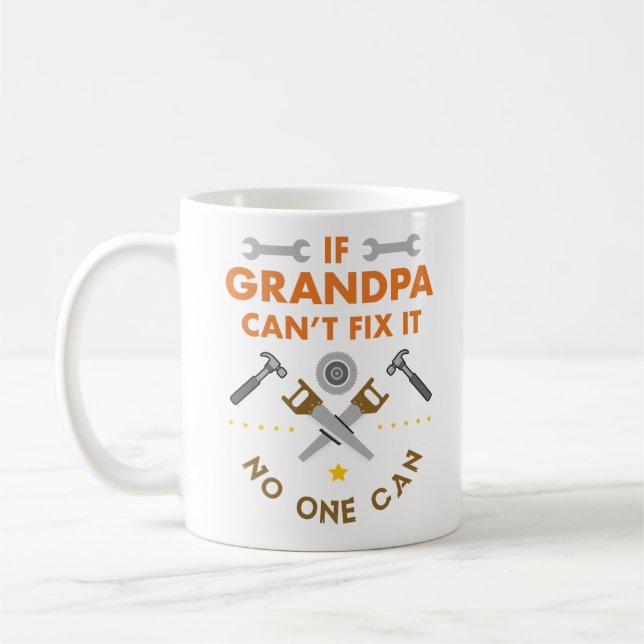 Mug Si le grand-papa ne peut pas le fixer personne ne (Gauche)