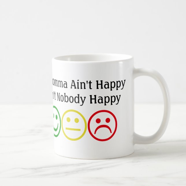 Mug Si maman n'est pas heureuse de dire avec le sourir (Droite)