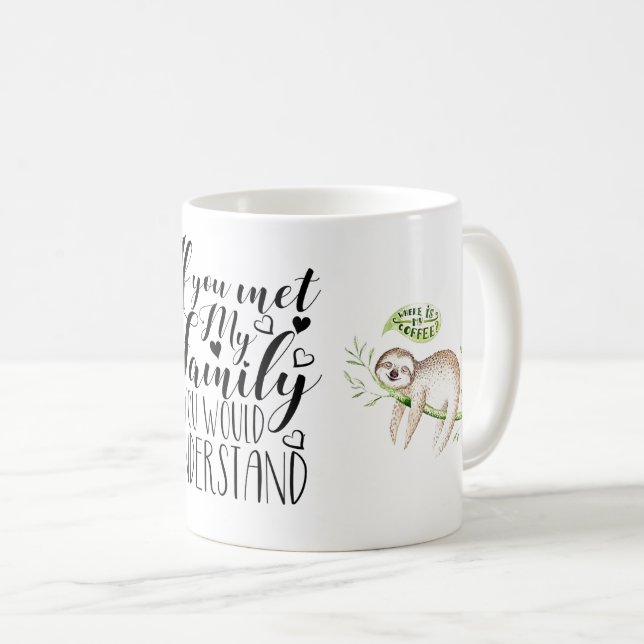 Mug "Si vous rencontrez ma famille ou que vous compren (Devant droit)