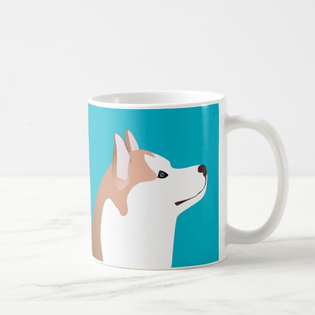 Mug Sibérien Husky - Rouge - Modèle de race (Droite)