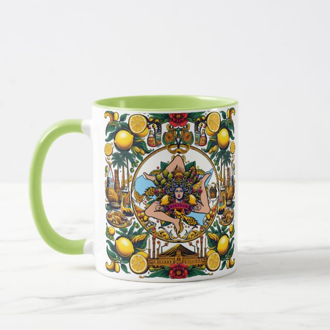 Mug Sicilienne Trinacria Design (Gauche)