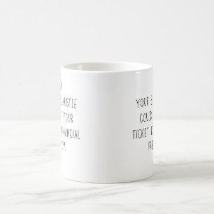 Mug Side Hustle Liberté financière Carrière dollar sec