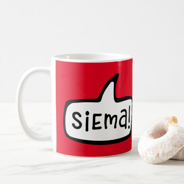 Mug Siema ! Bonjour, Bonjour en polonais, Polska, Pols (Avec donut)