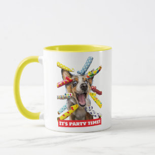 Mug Sifflets de fête pour chien heureux