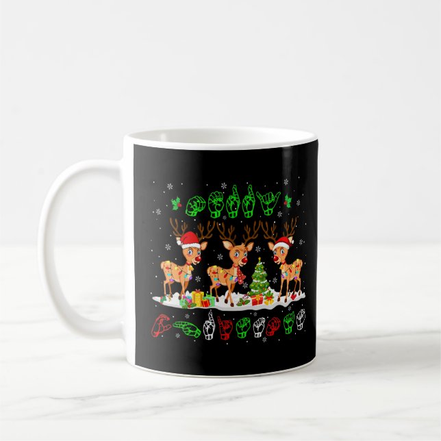 Mug Signal de Noël Joyeux rennes de Noël (Gauche)