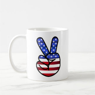 Mug Signal de paix/victoire américain