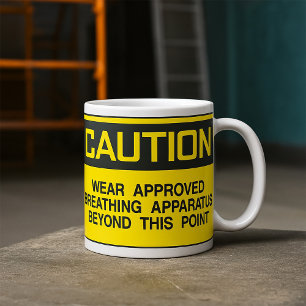 Mug Signal de prudence Porter un appareil respiratoire