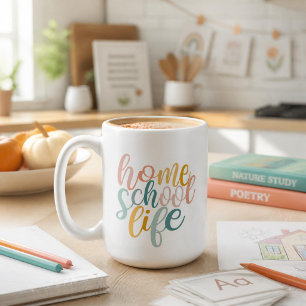 Mug Signature de la vie à la maison scolaire