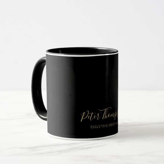 Mug Signature élégante du script d'entreprise (Devant gauche)