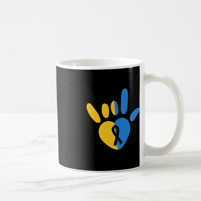 Mug Signe d'amour ASL Conscience du syndrome de bas ni (Droite)