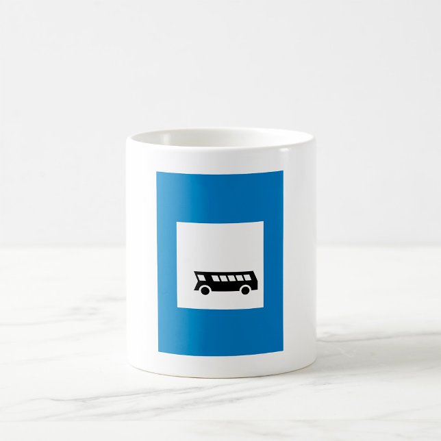 MUG SIGNE D'ARRÊT D'ARRÊT DE TRANSPORT PUBLIC (Créateur téléchargé)