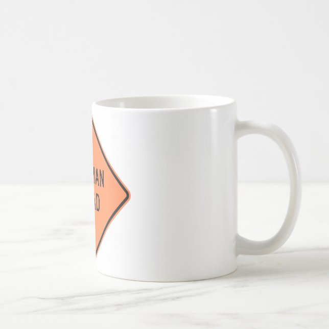 Mug Signe de route de signaleur en avant (Droite)