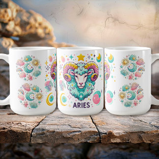 Mug Signe du zodiaque Bélier coloré Astrologie