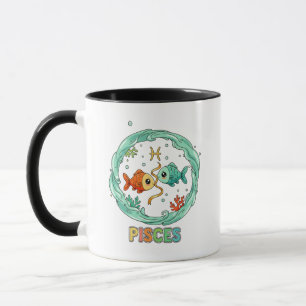Mug Signe du zodiaque Poissons Mignon Kawaii
