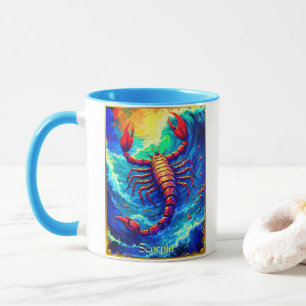 Mug Signe du zodiaque Scorpion émergeant des eaux prof