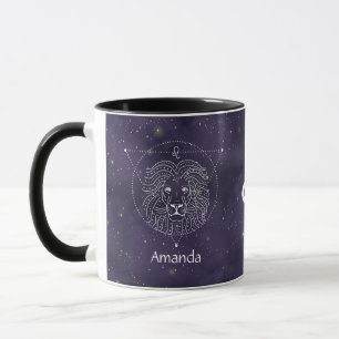 Mug Signe Zodiac Aquarelle Leo Boue personnalisable