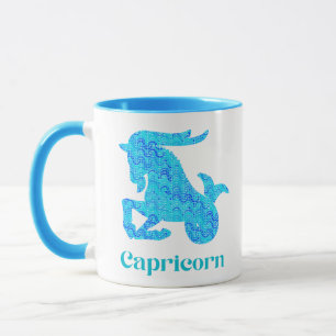 Mug SIGNE Zodiaque pour Capricorne en Turquoise et Ble