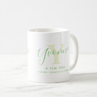 Mug Signification du nom Yvonne et monogramme Y texte 