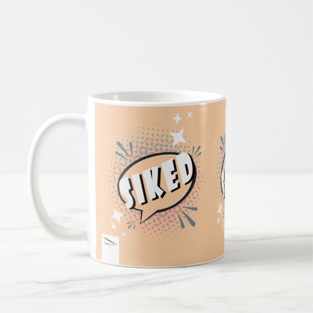 Mug SIKED Comic Speech Bubble Mème Drôle Peach (Gauche)
