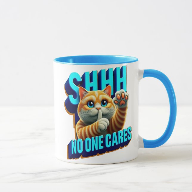Mug Silencieux Whispers d'un désintérêt Shhh Personne  (Droite)