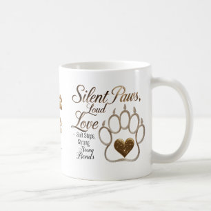 Mug Silent Paws, Loud Love - Amoureux des chiens Gold 