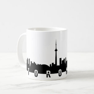 Mug silhoue de noir de symbole de ville du Canada de