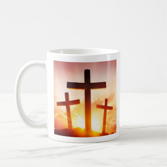 Mug Silhouette à trois croix | Religieux (Gauche)
