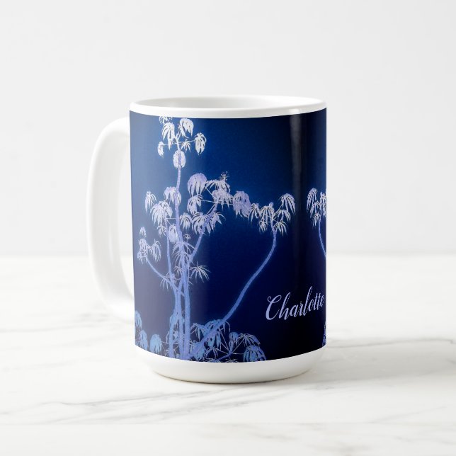 Mug Silhouette Arbre En Musique Blues Royal (Devant gauche)