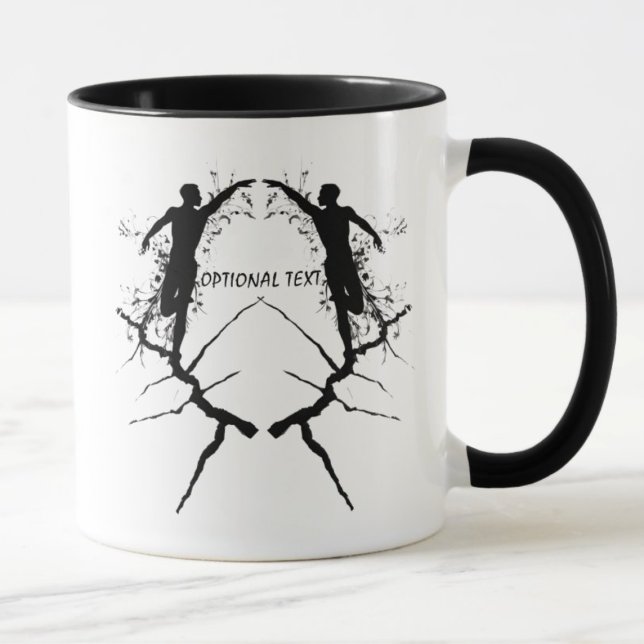 MUG SILHOUETTE DANSEUSE MASCULINE (MALE DANCERS SILHOUETTE MUG WITH OPTIONAL TEXT.)