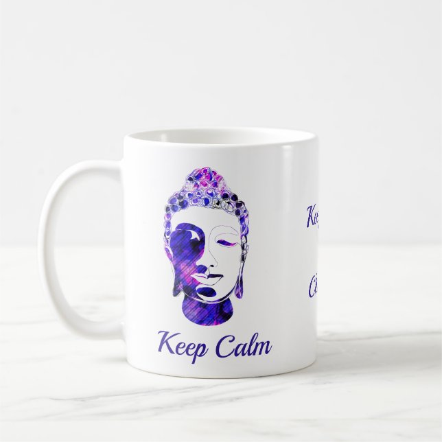 Mug Silhouette de bouddha de motivation dessinée à la  (Gauche)