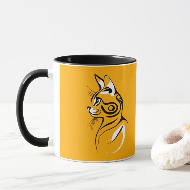 Mug Silhouette de chat (Avec donut)