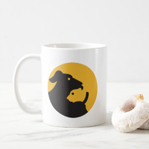 Mug Silhouette de chat et de chien