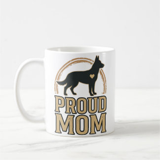 Mug Silhouette de chien de mère fière Design vectoriel