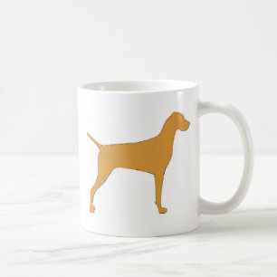 Mug silhouette de couleur de vizsla