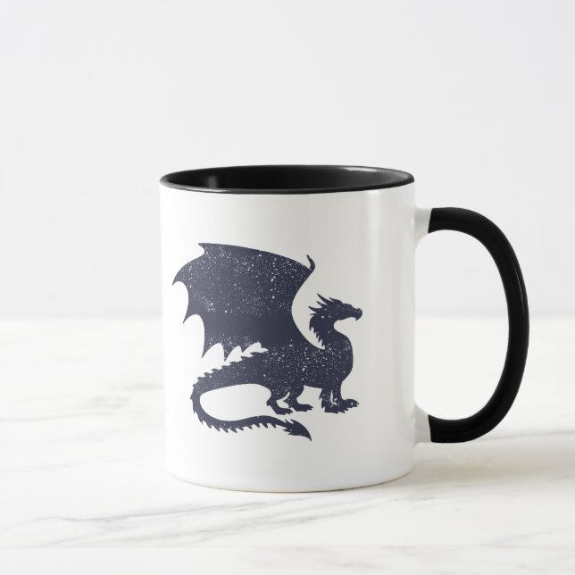 Mug Silhouette de dragon - Choisir la couleur arrière  (Droite)