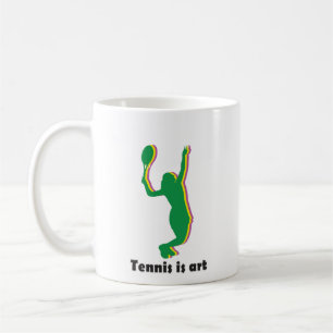 Mug Silhouette de femme jouant au tennis