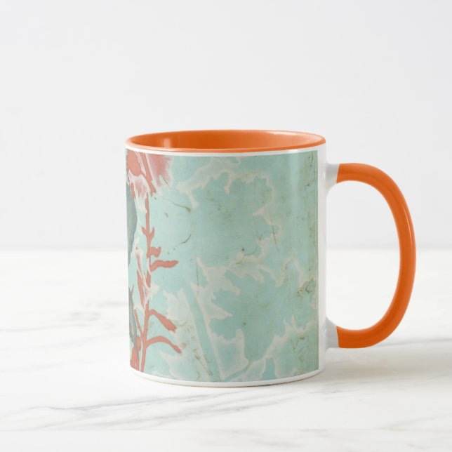 Mug Silhouette de Fleurs rouges sur Arrière - plan Tur (Droite)